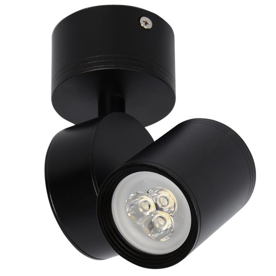 Светильник потолочный LED накладной светодиодный поворотный LED-214/3x1W BK