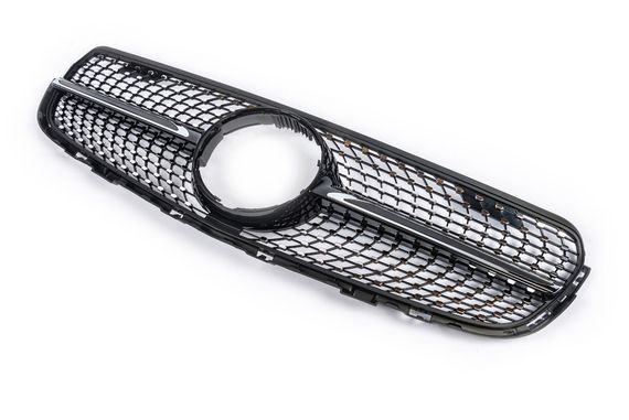 Передня решітка 2015-2019 (Diamond Black) З місцем під камеру для Mercedes GLC coupe C253 | Зображення 1