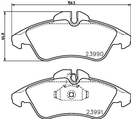 Колодки передні гальмівні, MERCEDES HELLA PAGID (8DB355014481) | Зображення 3