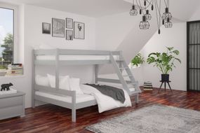 Двоярусне дитяче ліжко Mebigrand Атланта Світло-сірий (RAL 7040) 120-80х200 см (MBG-2274)