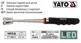 Захват магнітний YATO Польща тримач телескоп LED підсвічування l=190-800 мм YT-06611