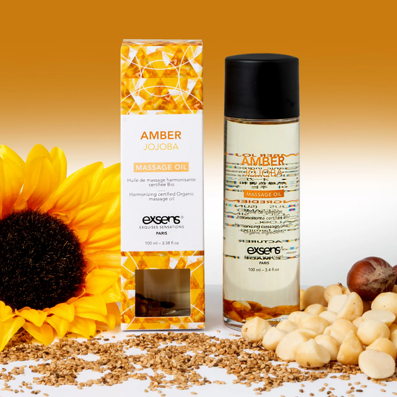 Масажна олія EXSENS Amber Jojoba (гармонізує, з бурштином) 100мл, натуральна | Зображення 3