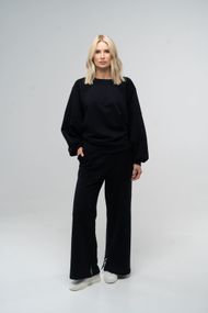 Костюм жіночий світшот та штани чорний, XL