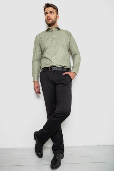 Рубашка мужская, цвет оливковый, 244R881 | Зображення 1