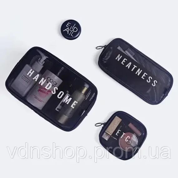 Дорожня косметичка прозора (22×11×2см), Косметичка для подорожей / Жіноча косметичка XL-1015 | Зображення 5