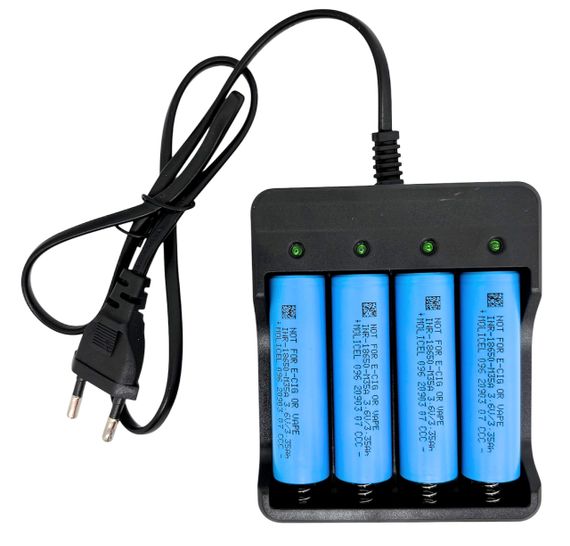 Зарядное устройство зарядка для аккумулятора 18650 4 ячейки с Led индикатором от сети HD-077D WimpeX