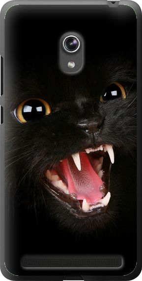 Чехол на Asus ZenFone 6 A600CG Чёрная кошка "932u-143-17620"