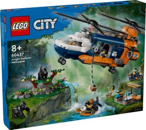 Конструктор LEGO City Вертоліт у базовому таборі для дослідження джунглів 60437