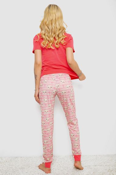 Пижама женская с принтом, цвет розовый, 243R15733 | Зображення 3