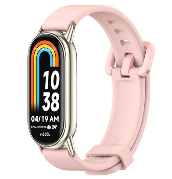 Силіконовий ремінець Mijobs для фітнес браслета Xiaomi Mi Smart Band 8 - Pink | Зображення 1