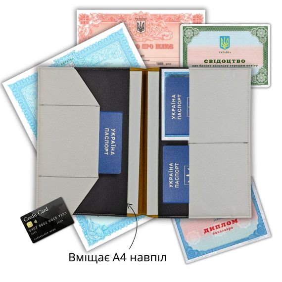 ​Органайзер для документів А5 чорно-білий, папка Family у смужку | Зображення 2