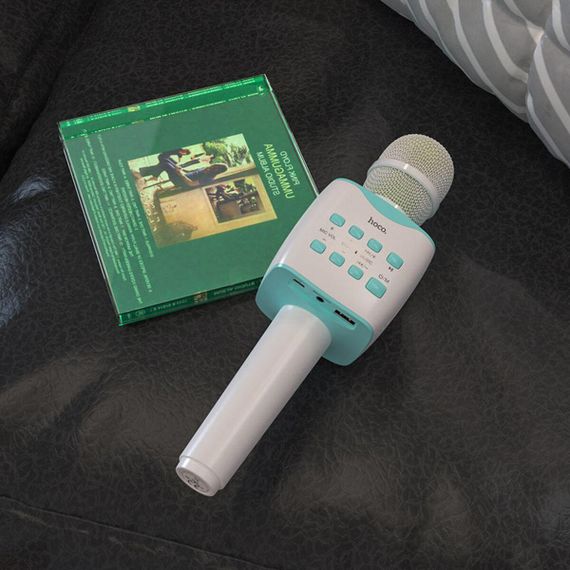 Портативная колонка HOCO BK5 Cantando karaoke microphone Blue | Зображення 4