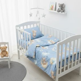 Постільна білизна дитяча Viluta Ранфорс 12 25415 blue-D 105х145 см