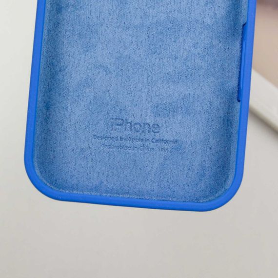 Чехол Silicone Case Full Protective (AA) для Apple iPhone 16 Pro Max (6.9") Синий / Capri Blue | Зображення 7