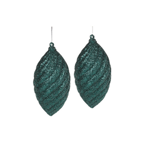 Набір ялинкових прикрас 2шт темно-зелений глітер БОНА ДИ