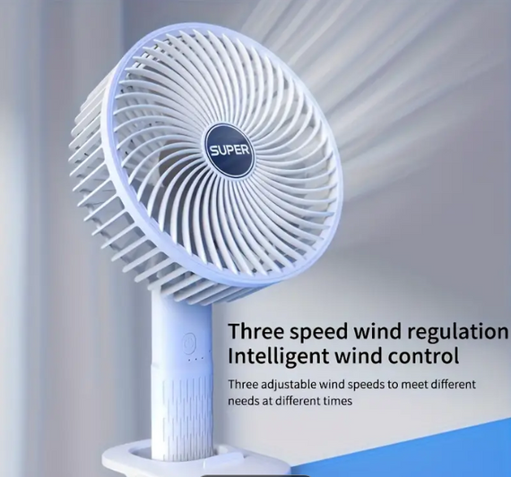 Маленький вентилятор із підставкою під телефон Затискач для стола Бездротовий вентилятор   знижка | Зображення 4