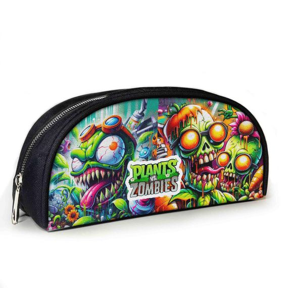 Пенал шкільний з принтом Рослини проти зомбі 23х10х8 см з принтом для хлопчика (3869)