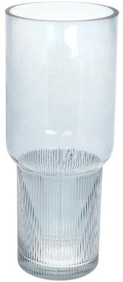 Ваза настольная стеклянная Fuji 32х13см light blue