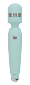 Роскошный вибромассажер PILLOW TALK - Cheeky Teal с кристаллом Swarovsky, плавное повышение мощности sexstyle