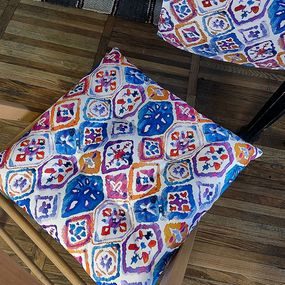 Подушка на стул с завязками Etno ornament 40x40x4 см (PZ_21A007)