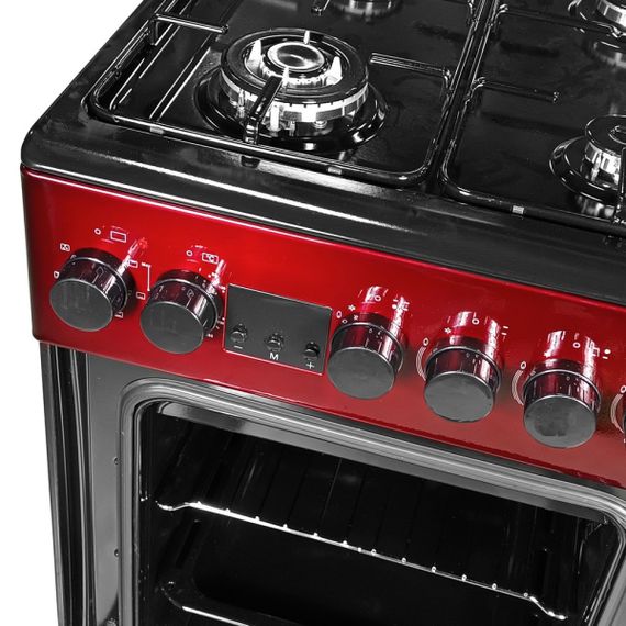 Плита газоэлектрическая Grunhelm FG5612BU Бургунди | Зображення 6