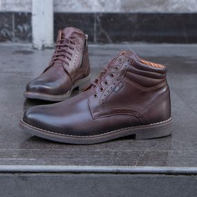 Тепле зимове взуття 43 розмір. Черевики з натуральної шкіри та хутра