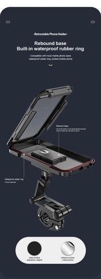 Крепление для смартфона держатель кронштейн на руль пластик | Зображення 2