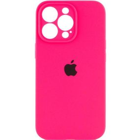 Чохол Silicone Case Full Camera Protective (AA) для Apple iPhone 13 Pro (6.1") Рожевий / Barbie pink