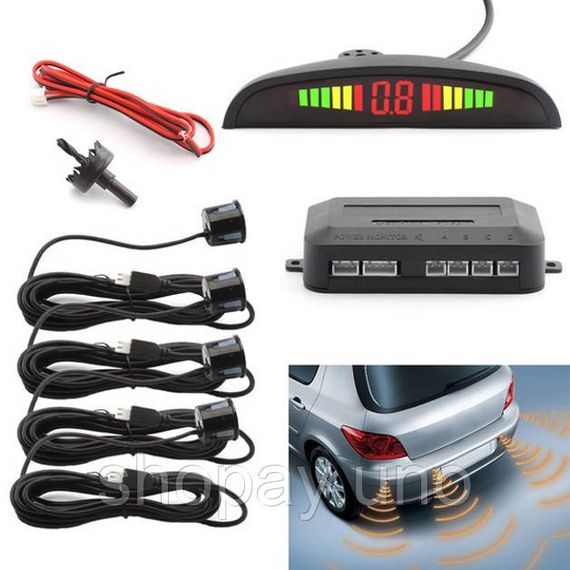 Паркувальна система на 4 датчики паркування парктронік Assistant Parking Sensor HJ-95 | Зображення 3