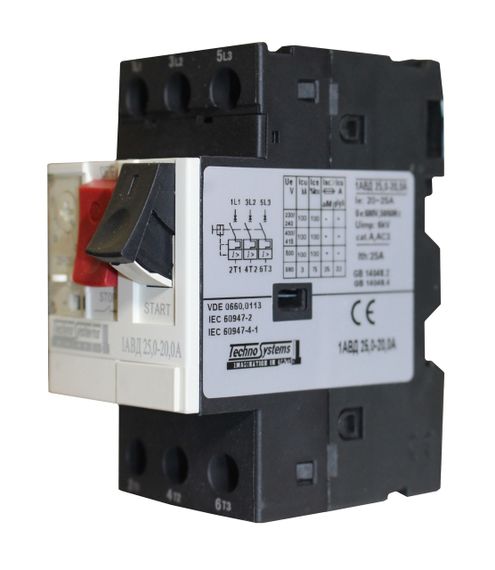 Автоматичний вимикач 1АВД 25-20А захисту двигуна 220V 5.5kW / 400V 11kW Ny95505033 | Зображення 3