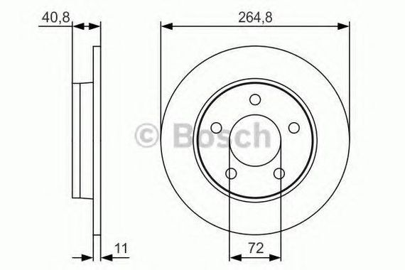 Гальмівний диск BOSCH 0986479S50 на MAZDA 3 (BK)