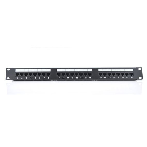 Патч-панель RITAR 24 порта UTP DUAL кат 5Е 19 "1U НЕ экранированная черная Q25