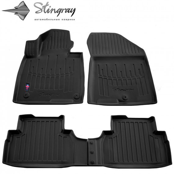Килимки Stingray 3D (2018-2020, 4 шт, поліуретан) для Hyundai Santa Fe 4 рр