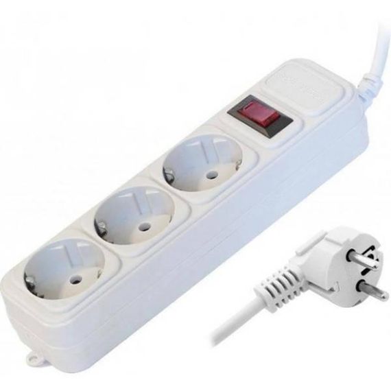 Мережевий фільтр подовжувач на 3 розетки SP3 1.8m Білий