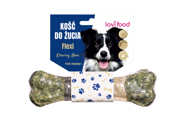 Ласощі у вигляді жувальної кістки Lovi Food.(лосось/яловичіна/спіруліна) | Зображення 1