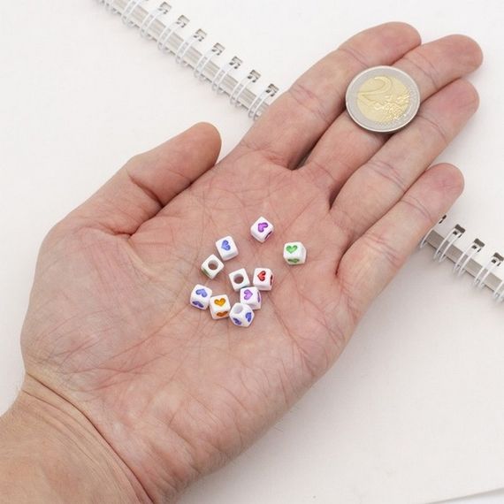 Декоративні намистинки для творчості Кубики Dom Busin УТ100030757 в упаковці 150 шт | Зображення 4