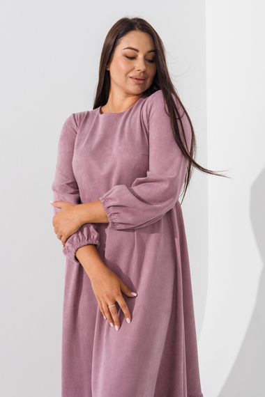 Сукня однотонна жіноча On me 2329 2XL Бузковий (2000990735737D) shop (2000990735737) | Зображення 1