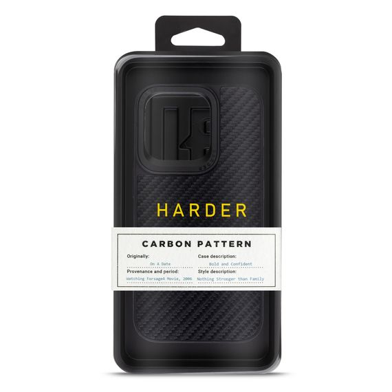 Чохол до мобільного телефона Harder Carbon Pattern Apple iPhone 14 Pro Black (ARM76779) | Зображення 2