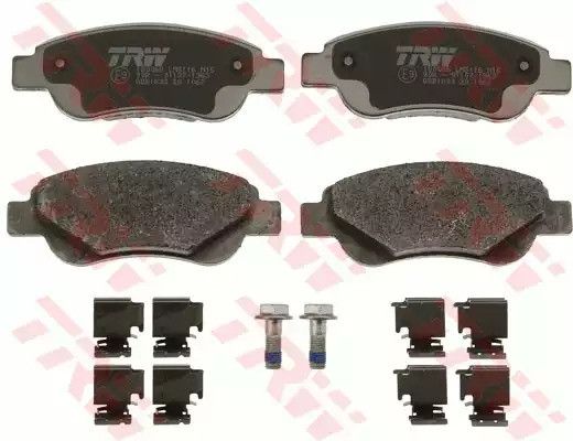 Колодки гальмівні дискові CITROEN C1, PEUGEOT 107 передн.  TRW (GDB1633) | Зображення 1