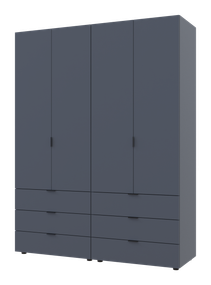 Комплект шкафов для одежды Doros Гелар (2 шт.) 155х49,5х203,4 см Графит (DRS-011117)