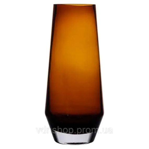 Ваза для квітів скляна 32 см скляна з кольорового скла 2.7 л Коричнева HP-10-28 | Зображення 1