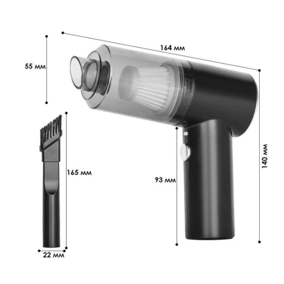 Міні пилосос для чищення автомобіля, Ручний пилосос в машину   знижка | Зображення 7