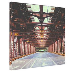 Картина на холсте Wells Street Bridge, Chicago 65x65 см (H6565_GOR003)