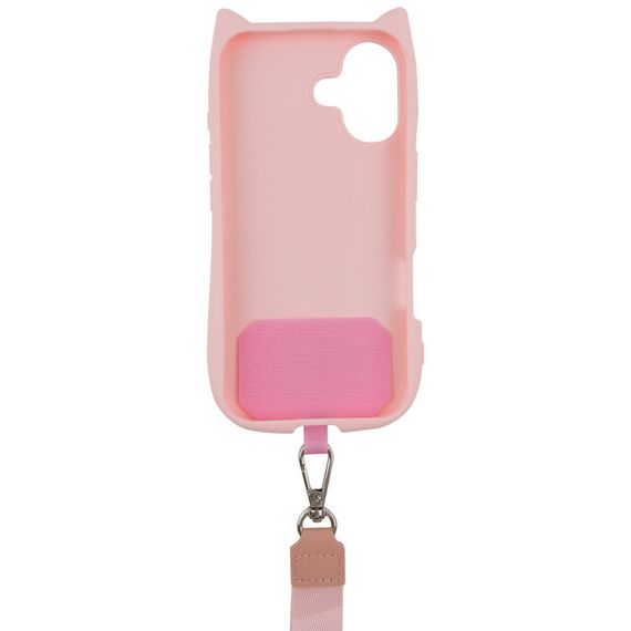 Чохол TPU GETMAN Cat with straps для Apple iPhone 16 (6.1") Pink | Зображення 2