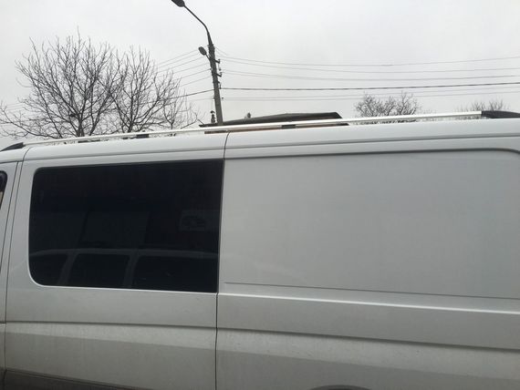 Рейлинги DD 265 см, Черный мат, пластиковая ножка для Mercedes Sprinter 2006-2018 гг | Зображення 1