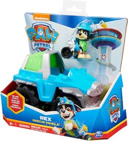 Щенячий патруль Спасательный автомобиль и фигурка Рекс. Paw Patrol Rex's Dinosaur Rescue Vehicle with Figure