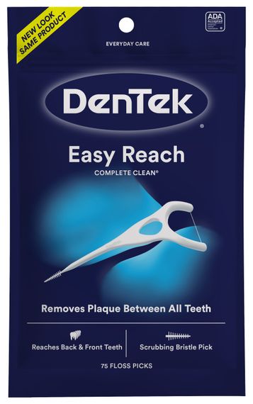 Флоc-зубочистки DenTek Complete Clean Easy Reach Floss Picks комплексне очищення задніх зубів, 75 шт.
