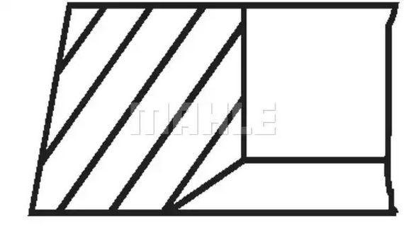 Кільця поршневі RENAULT 80,00 F9Q 1,9TD, MAHLE/KNECHT (02158V0) | Зображення 1