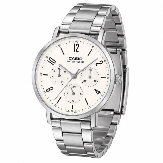 Чоловічий годинник Casio MTP-VT06D-7B з металевим браслетом та мінімалістичним дизайном