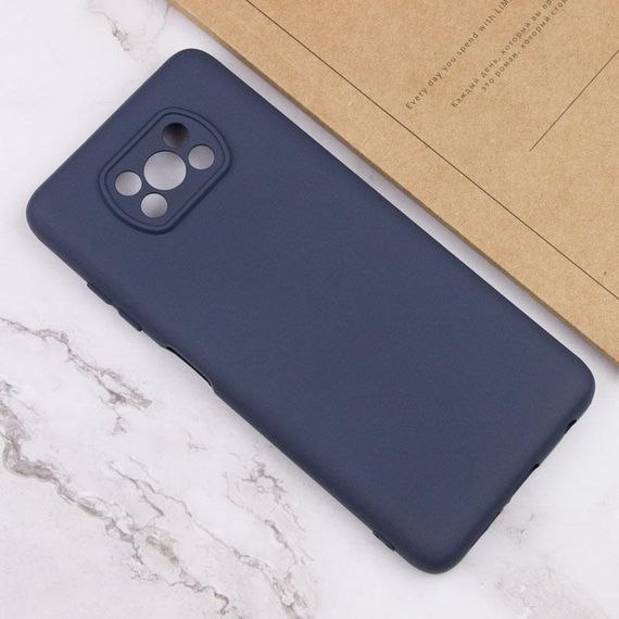 Чохол TPU GETMAN Liquid Silk Full Camera для Xiaomi Poco X3 NFC / Poco X3 Pro Синій / Midnight Blue | Зображення 3